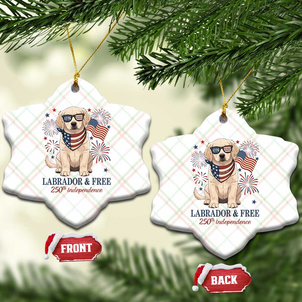 250th America Anniversary Ceramic Ornament Labrador Retriever American Flag 4th of July TS14 Print Your Wear
