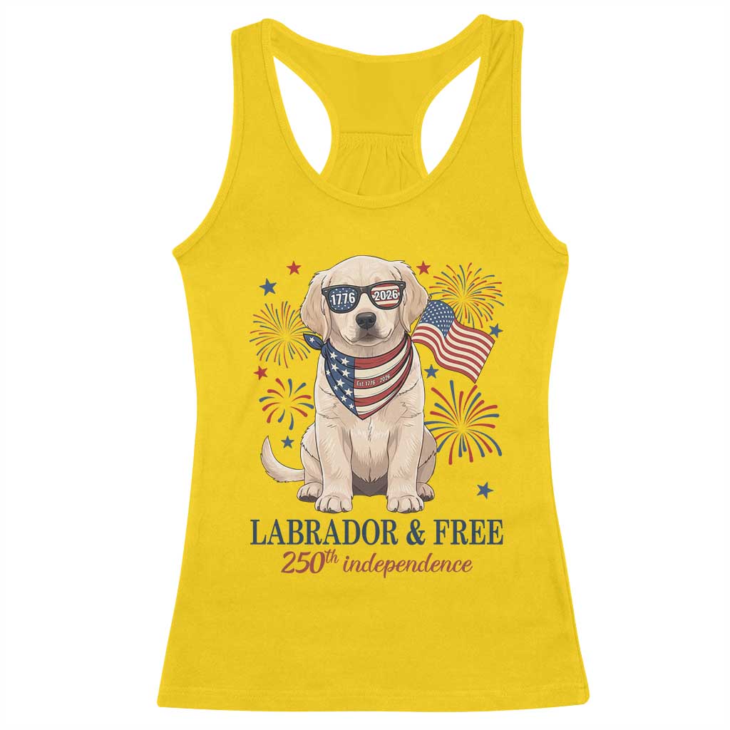 250th Anniversary USA Racerback Tank Top Labrador Retriever American Flag 4th of July TS14 Daisy Print Your Wear