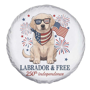 250th America Anniversary Spare Tire Cover Labrador Retriever American Flag 4th of July TS14 Print Your Wear