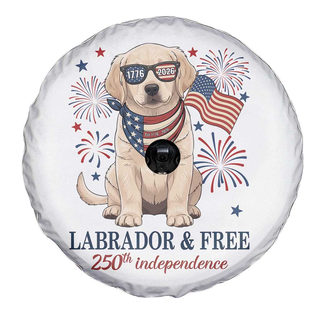 250th America Anniversary Spare Tire Cover Labrador Retriever American Flag 4th of July TS14 Print Your Wear