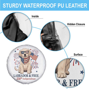 250th America Anniversary Spare Tire Cover Labrador Retriever American Flag 4th of July TS14 Print Your Wear