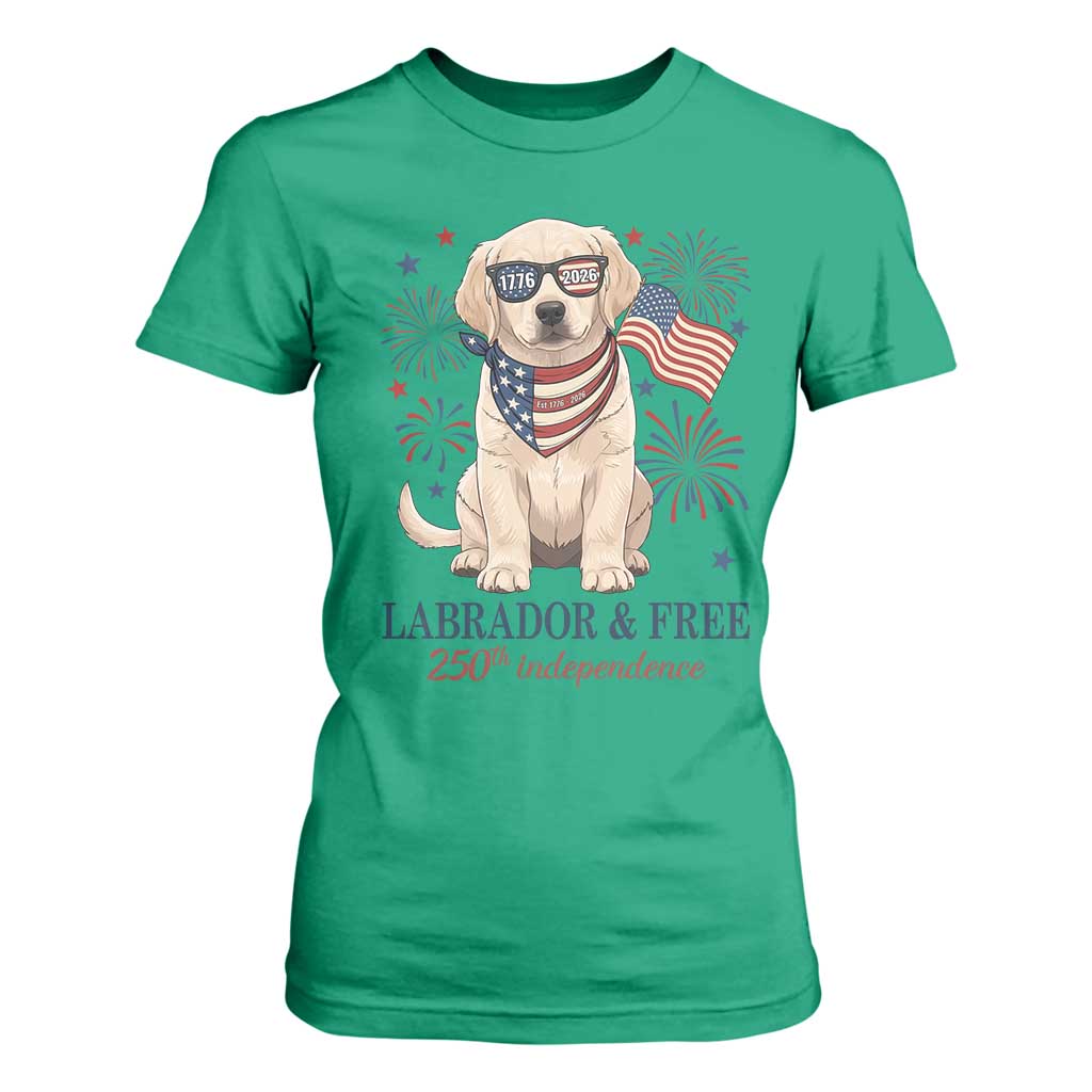 250th Anniversary USA T Shirt For Women Labrador Retriever American Flag 4th of July TS14 Irish Green Print Your Wear