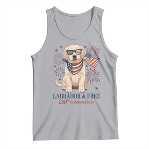250th Anniversary USA Tank Top Labrador Retriever American Flag 4th of July TS14 Athletic Heather Print Your Wear