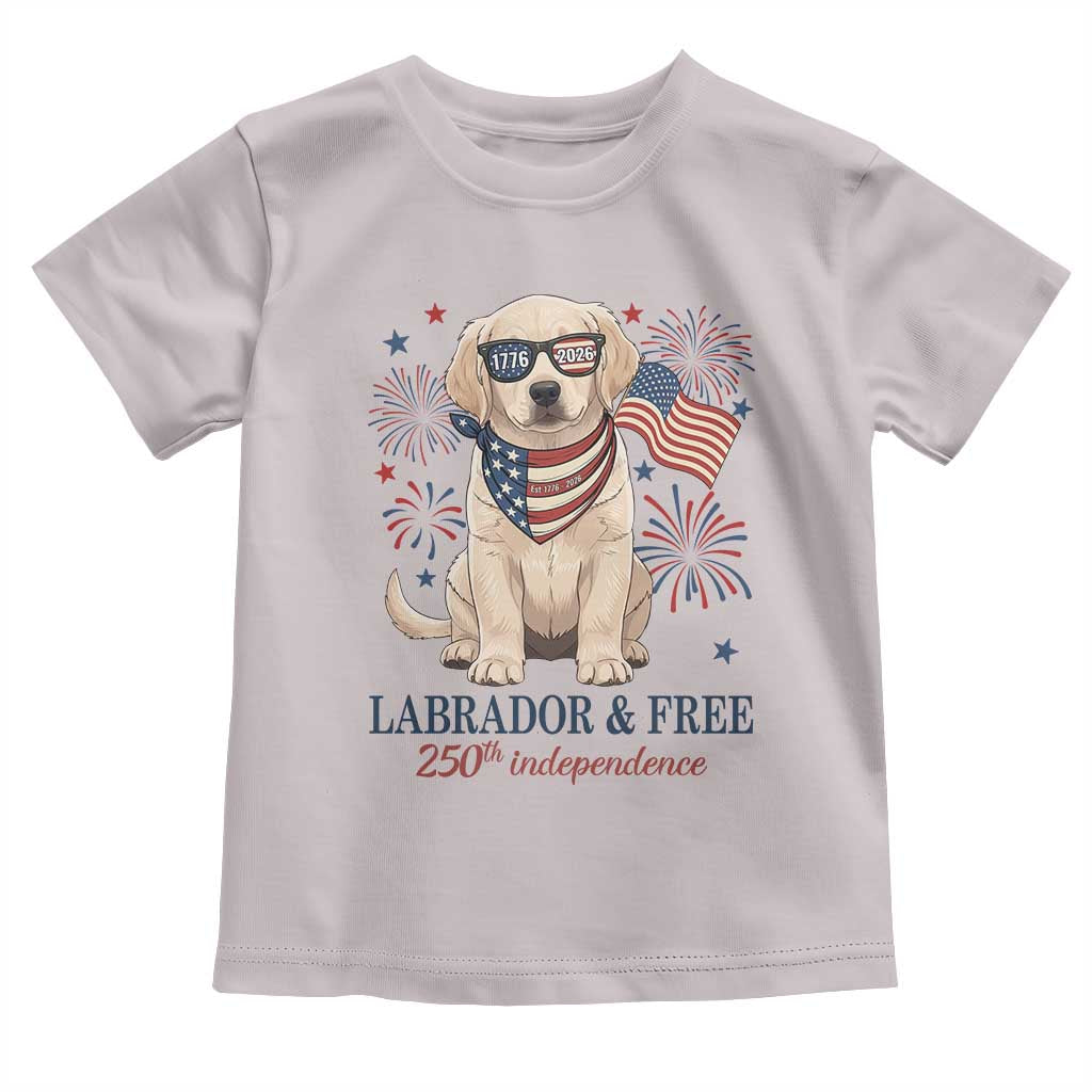 250th Anniversary USA Toddler T Shirt Labrador Retriever American Flag 4th of July TS14 Ice Gray Print Your Wear