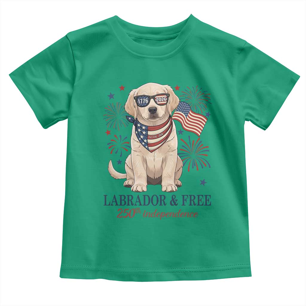 250th Anniversary USA Toddler T Shirt Labrador Retriever American Flag 4th of July TS14 Irish Green Print Your Wear