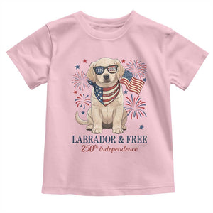 250th Anniversary USA Toddler T Shirt Labrador Retriever American Flag 4th of July TS14 Light Pink Print Your Wear