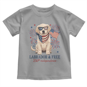 250th Anniversary USA Toddler T Shirt Labrador Retriever American Flag 4th of July TS14 Sport Gray Print Your Wear
