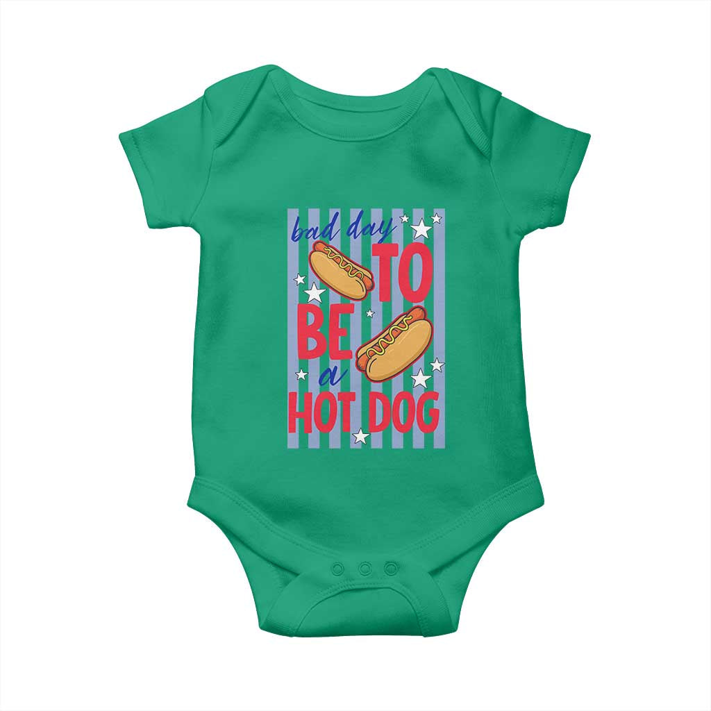 Bad Day To Be A Hot Dog Baby Onesie 4th of July Summer Beach TS14 Irish Green Print Your Wear