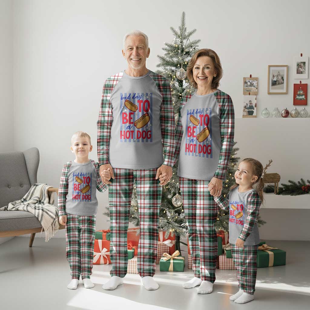 Bad Day To Be A Hot Dog Plaid Pajama Set 4th of July Summer Beach TS14 Christmas Plaid Print Your Wear