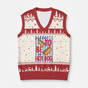 Bad Day To Be A Hot Dog V-Neck Knit Sweater Vest 4th of July Summer Beach TS14 Beige Red Print Your Wear