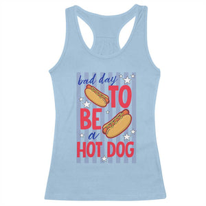 Bad Day To Be A Hot Dog Racerback Tank Top 4th of July Summer Beach TS14 Light Blue Print Your Wear