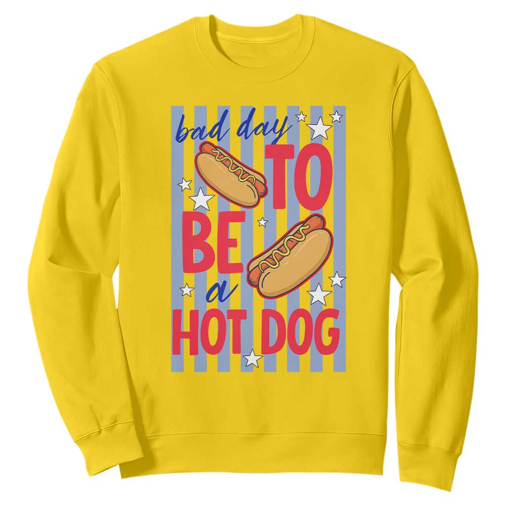 Bad Day To Be A Hot Dog Sweatshirt 4th of July Summer Beach TS14 Daisy Print Your Wear