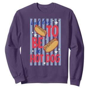 Bad Day To Be A Hot Dog Sweatshirt 4th of July Summer Beach TS14 Purple Print Your Wear
