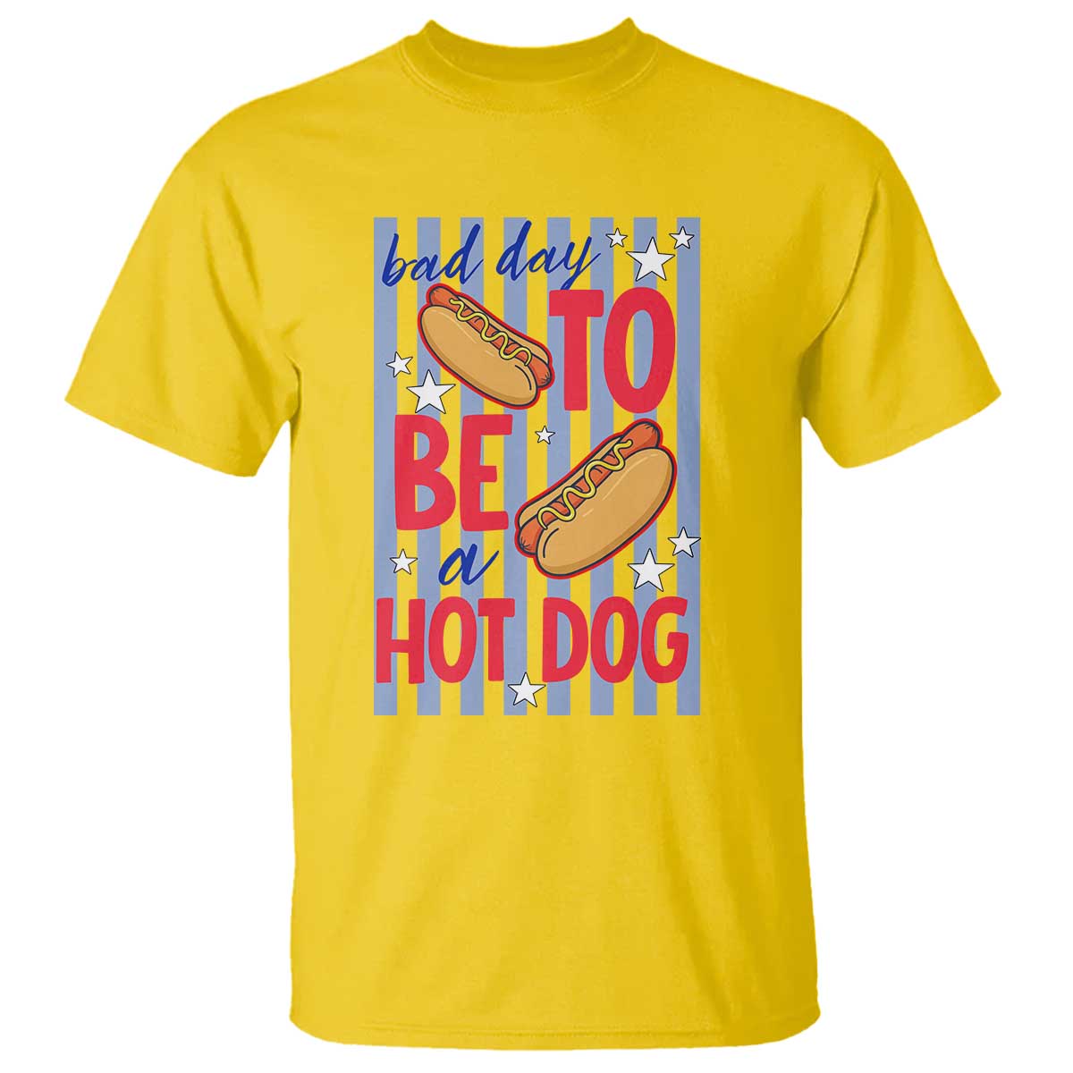 Bad Day To Be A Hot Dog T Shirt 4th of July Summer Beach TS14 Daisy Print Your Wear