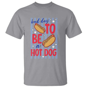 Bad Day To Be A Hot Dog T Shirt 4th of July Summer Beach TS14 Sport Gray Print Your Wear