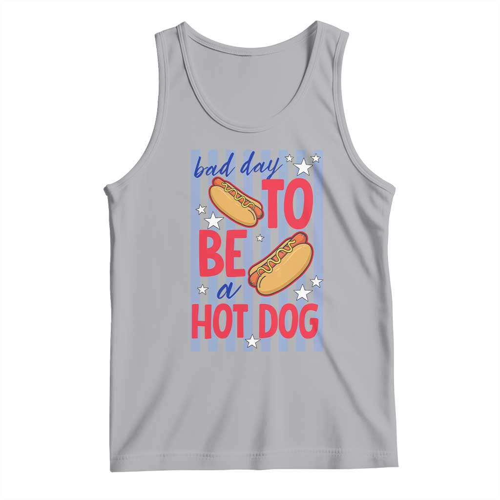 Bad Day To Be A Hot Dog Tank Top 4th of July Summer Beach TS14 Athletic Heather Print Your Wear