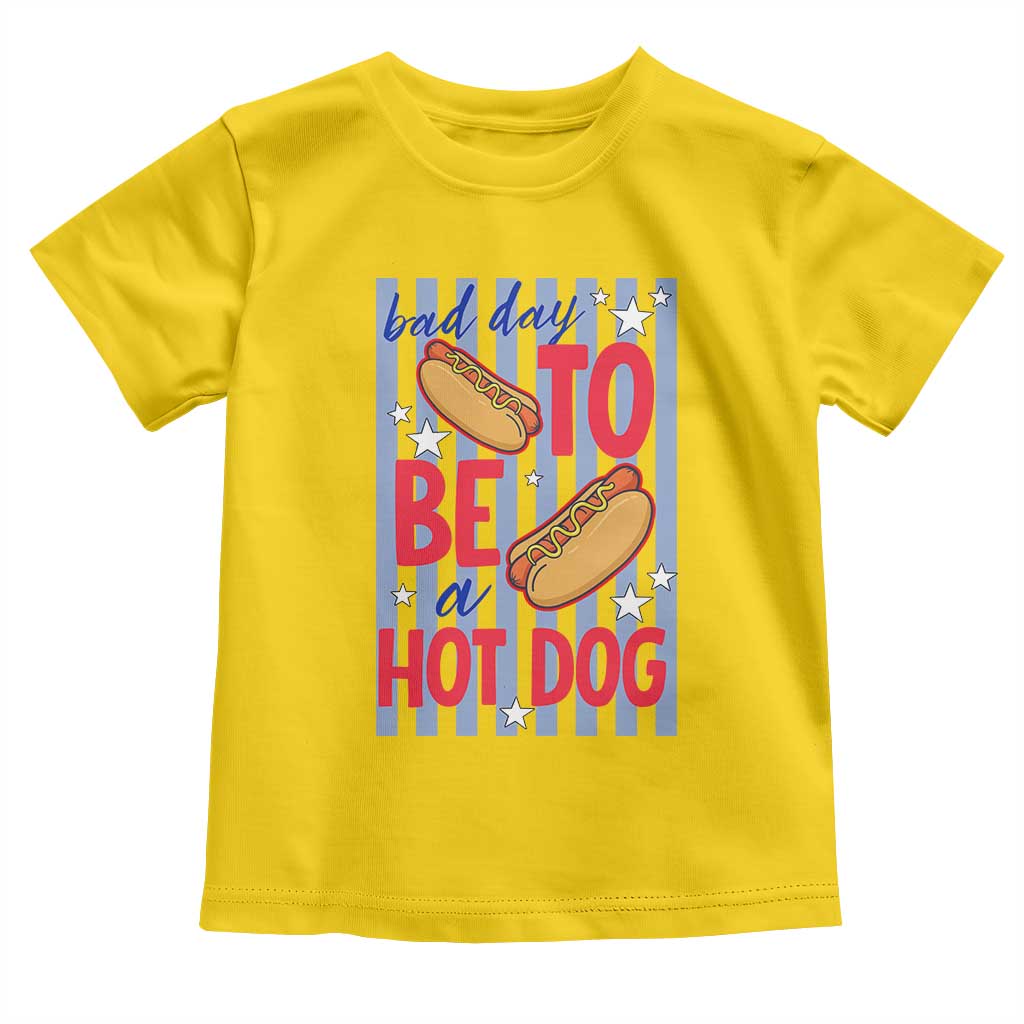 Bad Day To Be A Hot Dog Toddler T Shirt 4th of July Summer Beach TS14 Daisy Print Your Wear