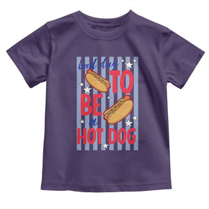 Bad Day To Be A Hot Dog Toddler T Shirt 4th of July Summer Beach TS14 Purple Print Your Wear