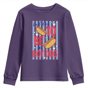 Bad Day To Be A Hot Dog Youth Sweatshirt 4th of July Summer Beach TS14 Purple Print Your Wear