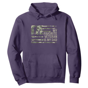 My Favorite Veteran is My Dad Hoodie Veteran Dad Camo American Flag