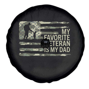 My Favorite Veteran is My Dad Spare Tire Cover Veteran Dad Camo American Flag