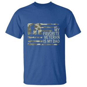 My Favorite Veteran is My Dad T Shirt Veteran Dad Camo American Flag