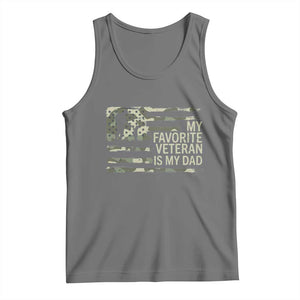 My Favorite Veteran is My Dad Tank Top Veteran Dad Camo American Flag
