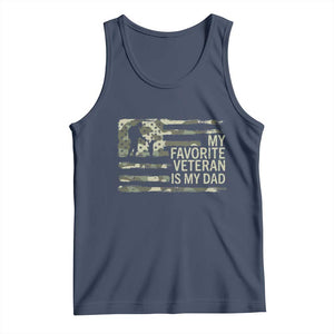 My Favorite Veteran is My Dad Tank Top Veteran Dad Camo American Flag
