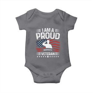 Proud Daughter Veteran Nothing Scares Baby Onesie Military Family Pride American Flag