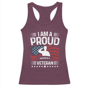 Proud Daughter Veteran Nothing Scares Racerback Tank Top Military Family Pride American Flag