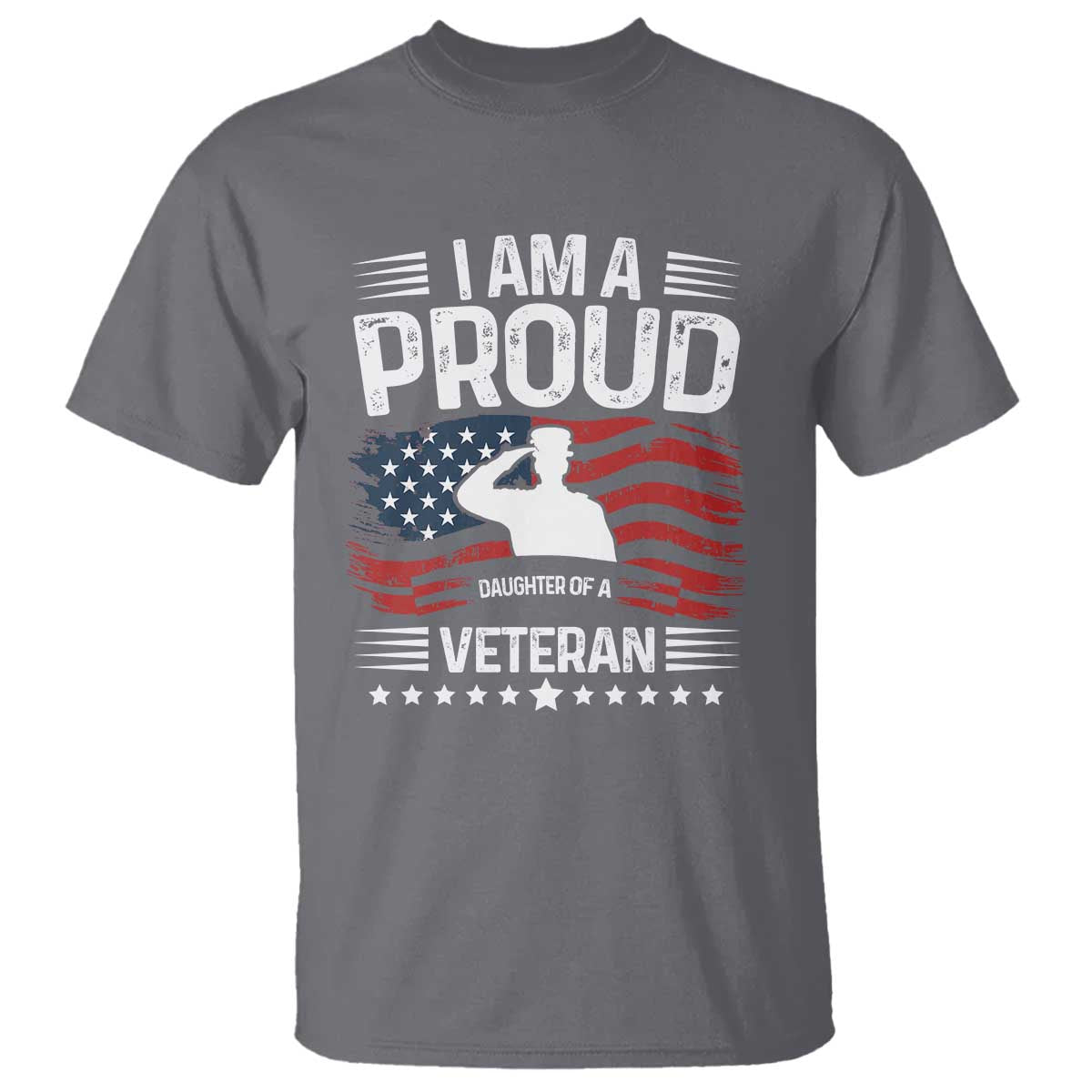 Proud Daughter Veteran Nothing Scares T Shirt Military Family Pride American Flag