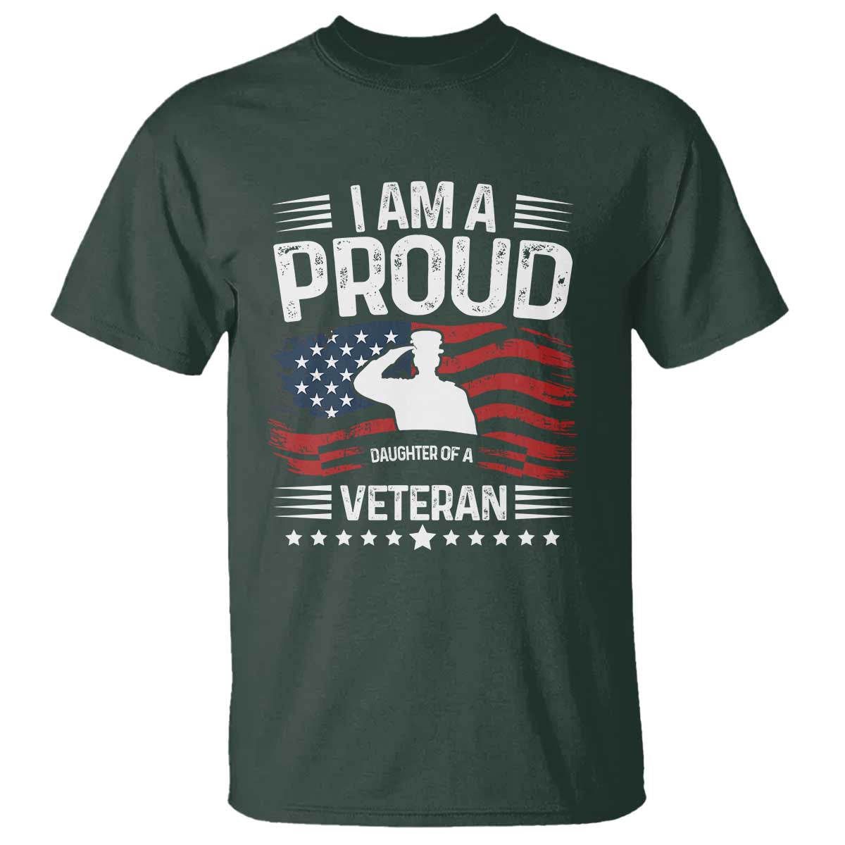 Proud Daughter Veteran Nothing Scares T Shirt Military Family Pride American Flag