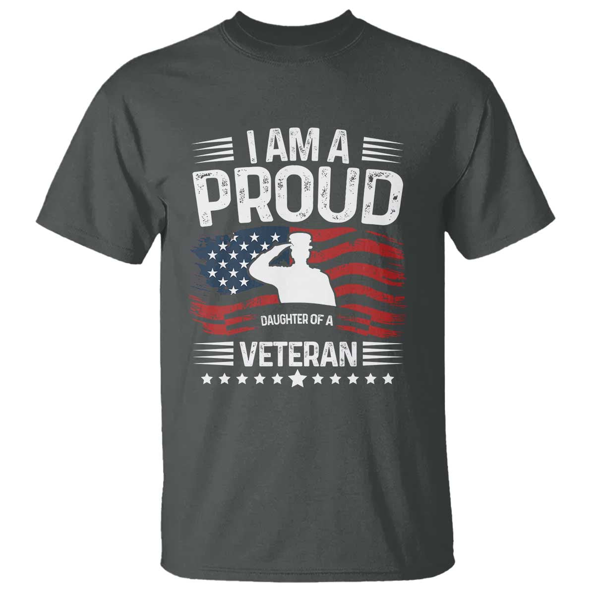 Proud Daughter Veteran Nothing Scares T Shirt Military Family Pride American Flag