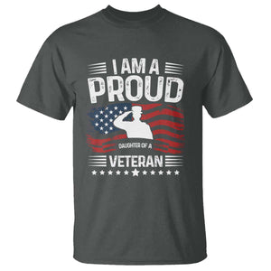 Proud Daughter Veteran Nothing Scares T Shirt Military Family Pride American Flag