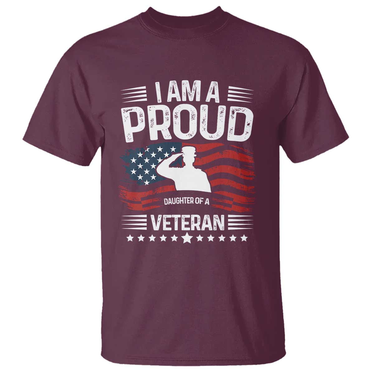 Proud Daughter Veteran Nothing Scares T Shirt Military Family Pride American Flag