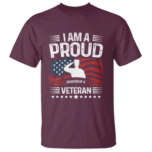Proud Daughter Veteran Nothing Scares T Shirt Military Family Pride American Flag