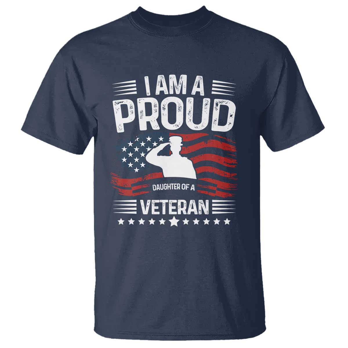 Proud Daughter Veteran Nothing Scares T Shirt Military Family Pride American Flag