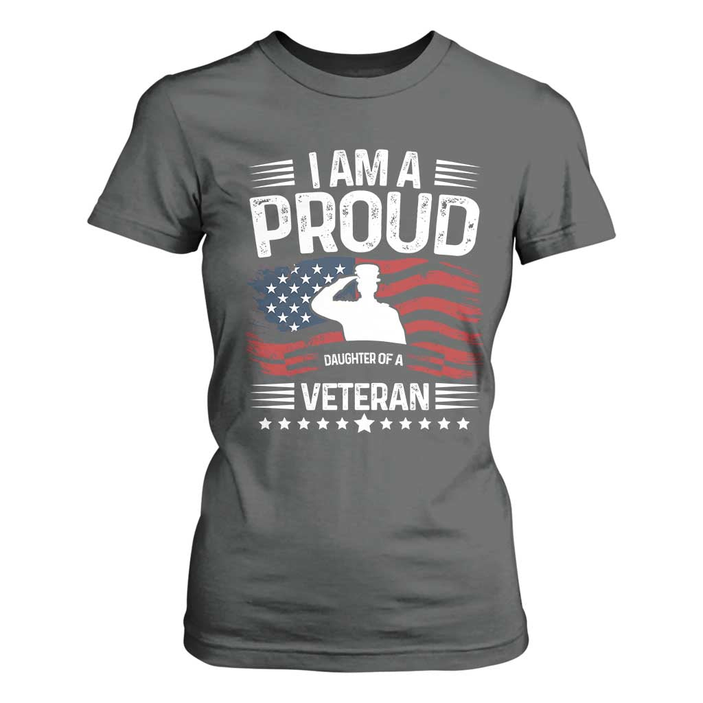 Proud Daughter Veteran Nothing Scares T Shirt For Women Military Family Pride American Flag