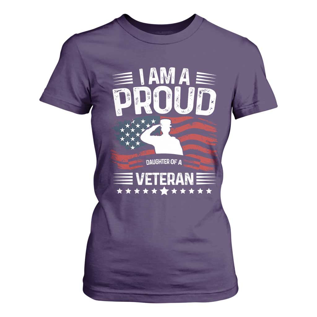 Proud Daughter Veteran Nothing Scares T Shirt For Women Military Family Pride American Flag