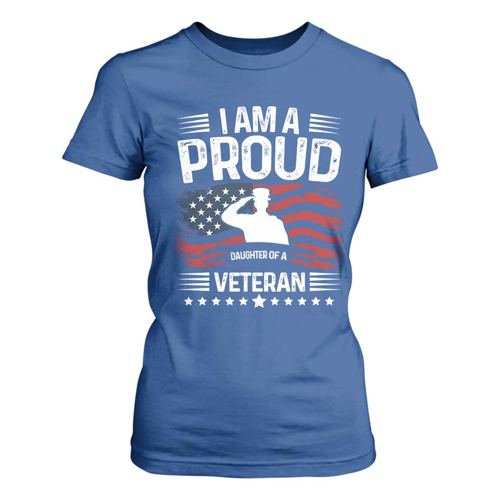 Proud Daughter Veteran Nothing Scares T Shirt For Women Military Family Pride American Flag
