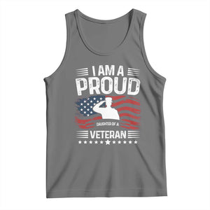 Proud Daughter Veteran Nothing Scares Tank Top Military Family Pride American Flag
