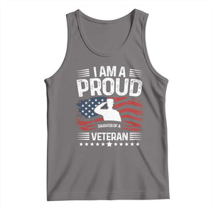 Proud Daughter Veteran Nothing Scares Tank Top Military Family Pride American Flag