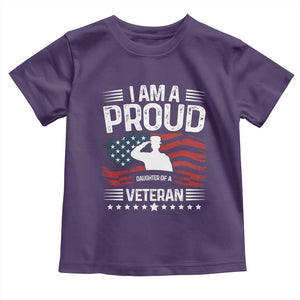 Proud Daughter Veteran Nothing Scares Toddler T Shirt Military Family Pride American Flag