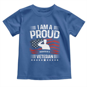Proud Daughter Veteran Nothing Scares Toddler T Shirt Military Family Pride American Flag