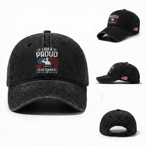 Proud Daughter Veteran Nothing Scares Washed Cotton Baseball Cap Military Family Pride American Flag