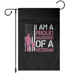 Proud Daughter Veteran Nothing Scares Garden Flag Patriotic Military Family Support