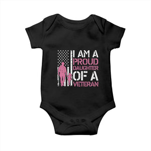 Proud Daughter Veteran Nothing Scares Baby Onesie Patriotic Military Family Support
