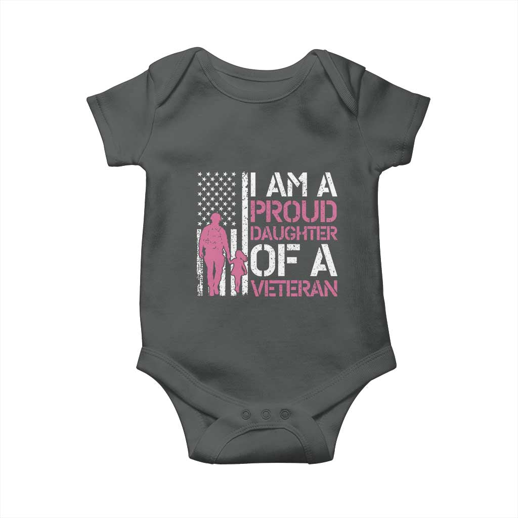 Proud Daughter Veteran Nothing Scares Baby Onesie Patriotic Military Family Support