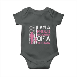 Proud Daughter Veteran Nothing Scares Baby Onesie Patriotic Military Family Support