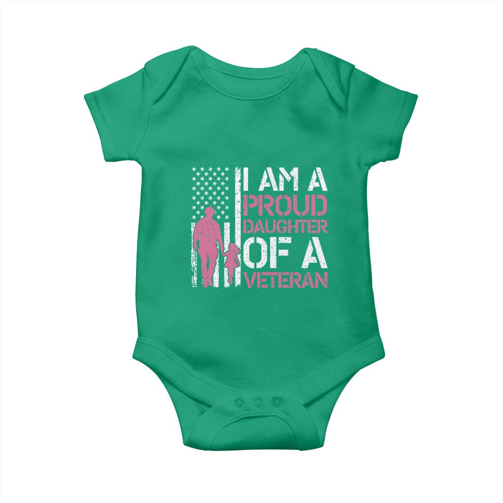 Proud Daughter Veteran Nothing Scares Baby Onesie Patriotic Military Family Support